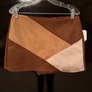 Altar'd State Women's Mini Skirt - Brown, Tan, Cream